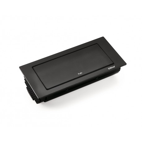 Evoline® BackFlip-USB stopcontact zwart mat